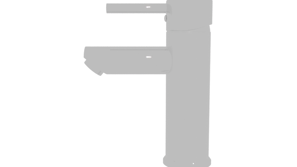 Sleek Chrome Basin Mixer Faucet 3D Model - Professional 3D Model Render 5