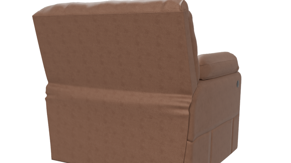 Stylish Brown Fabric Armchair 3D Model - Professional 3D Model Render 6