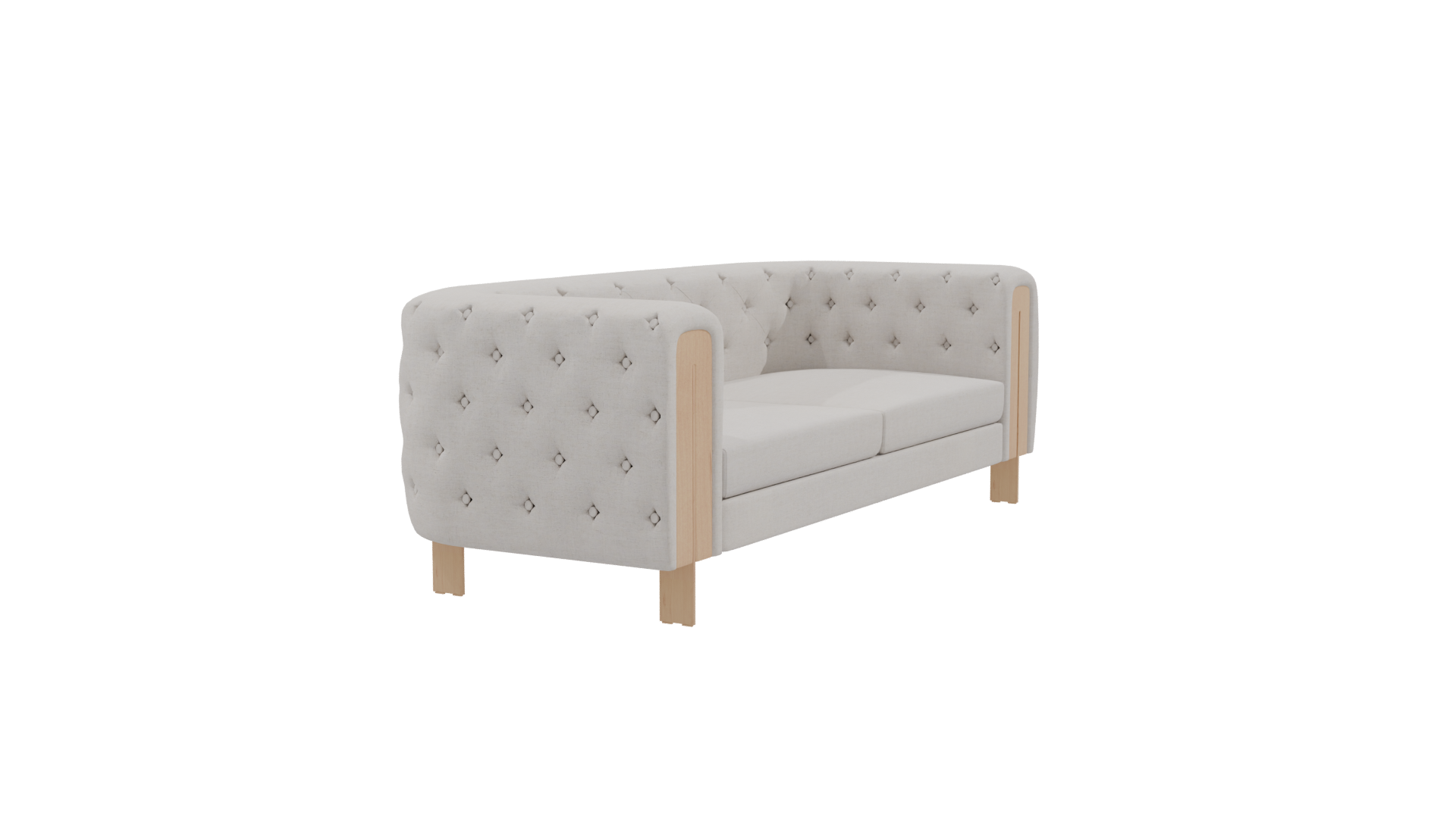 Elegant White Sofa 3D Model - Professional 3D Model Render 9