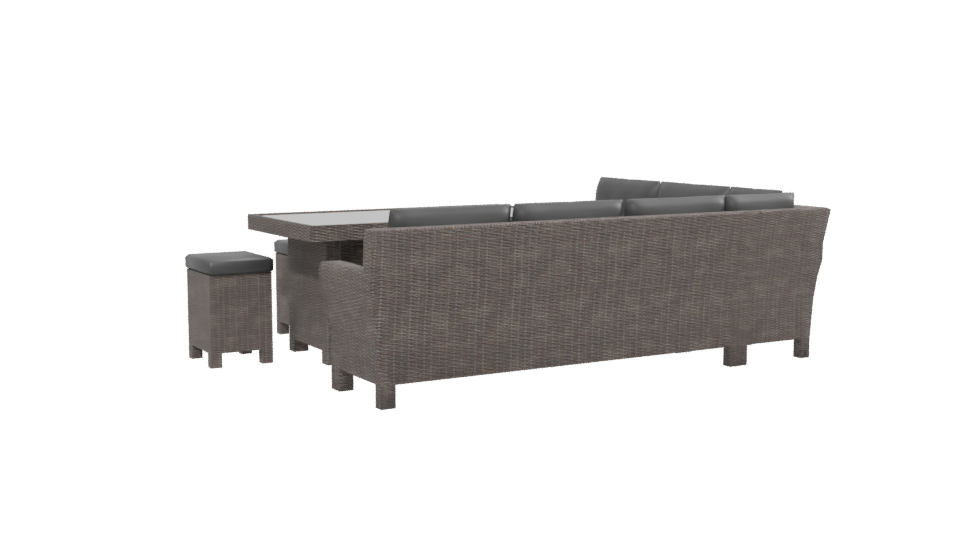 Stylish Outdoor Lounge Set 3D Model - Professional 3D Model Render 13