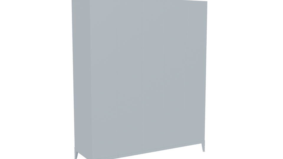 Industrial Metal Locker Unit 3D - Professional 3D Model Render 4