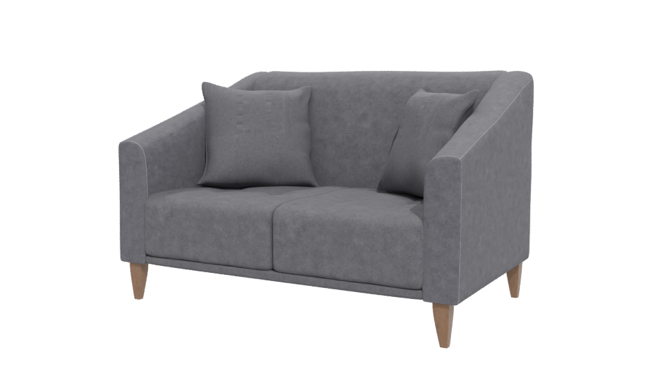 Contemporary Fabric Sofa with Geometric Cushions 3D Model - Professional 3D Model Render 12