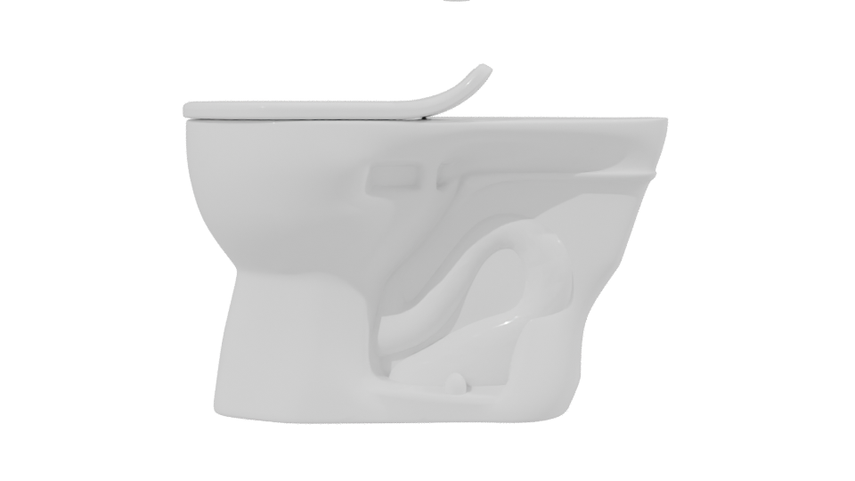 Minimalist Toilet 3D Model - Professional 3D Model Render 2