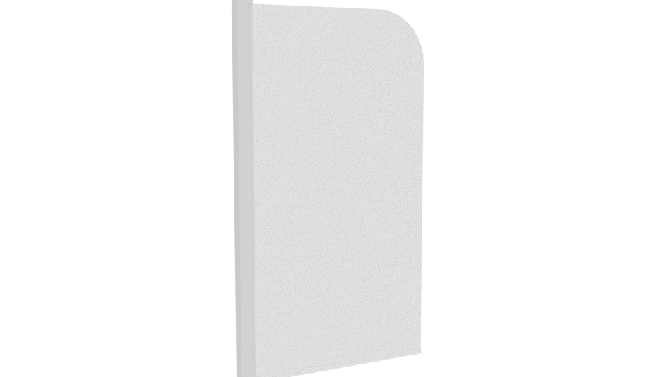 Mampara Baño Mendoza 130x75 3D - Professional 3D Model Render 10