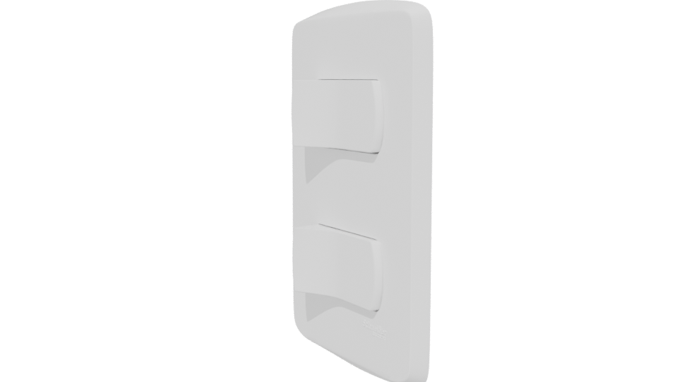 Minimalist Dual Light Switch 3D Model - Professional 3D Model Render 13