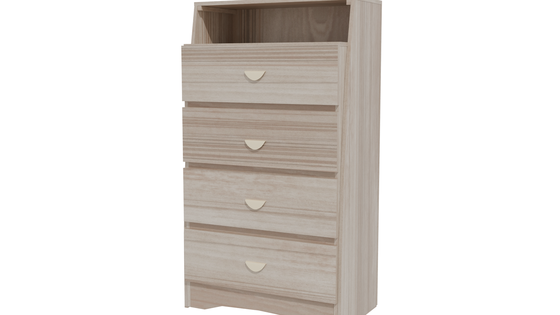 Elegant Modern Wooden Chest of Drawers 3D Model - Professional 3D Model Render 12