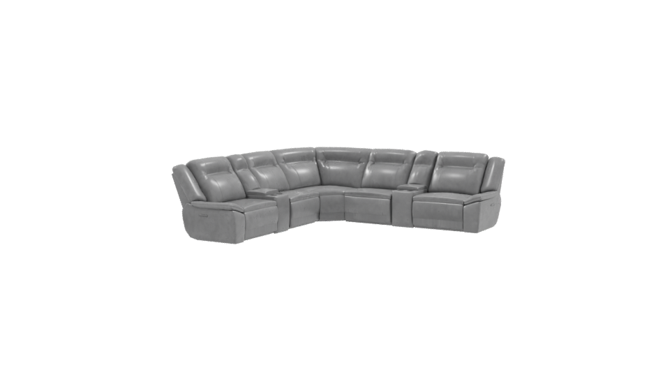 Contemporary Modular Leather Sofa 3D Model - Professional 3D Model Render 9