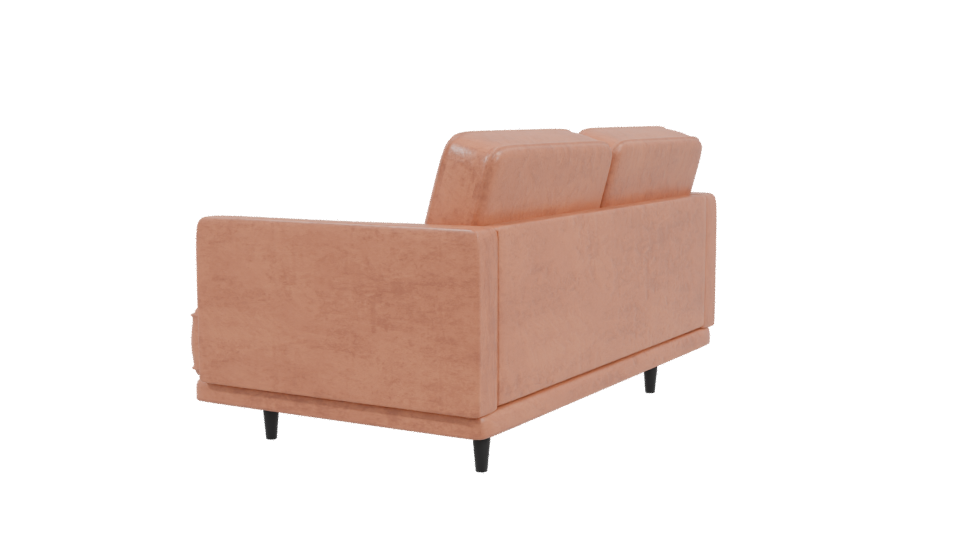 Contemporary Two-Seater Sofa 3D Model - Professional 3D Model Render 3