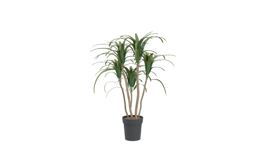 Stylized Pot Plant 3D Model - Professional 3D Model Render 4