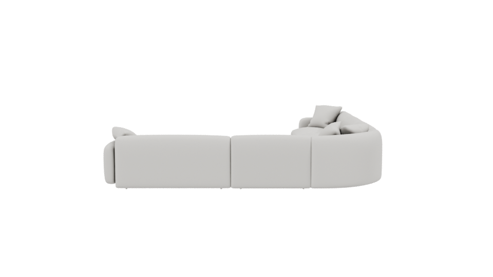 Modern Sectional Sofa 3D Model - Professional 3D Model Render 2