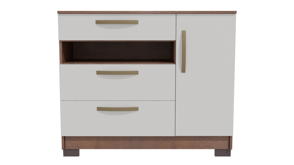 Sleek Modern Storage Cabinet 3D - Professional 3D Model Render 11