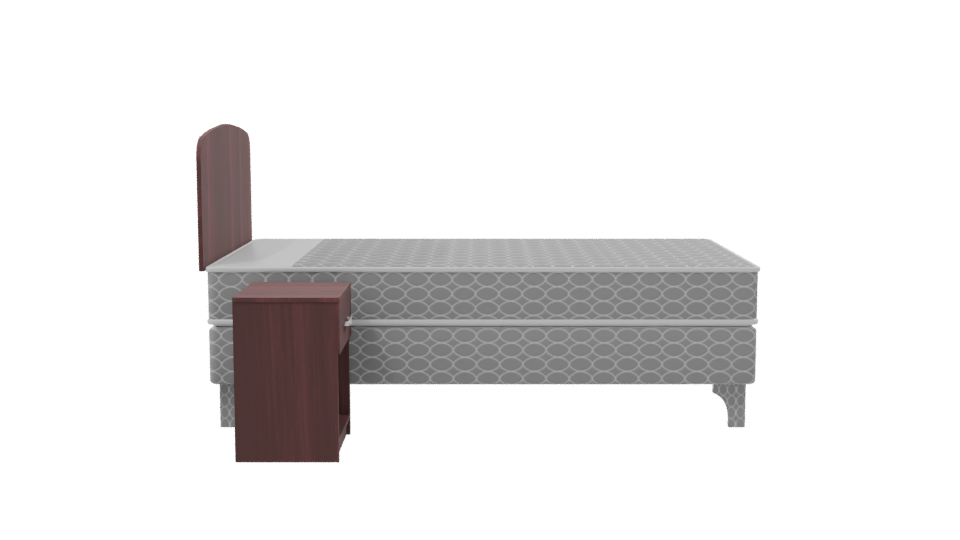 Stylish Single Bed Model 3D - Professional 3D Model Render 8