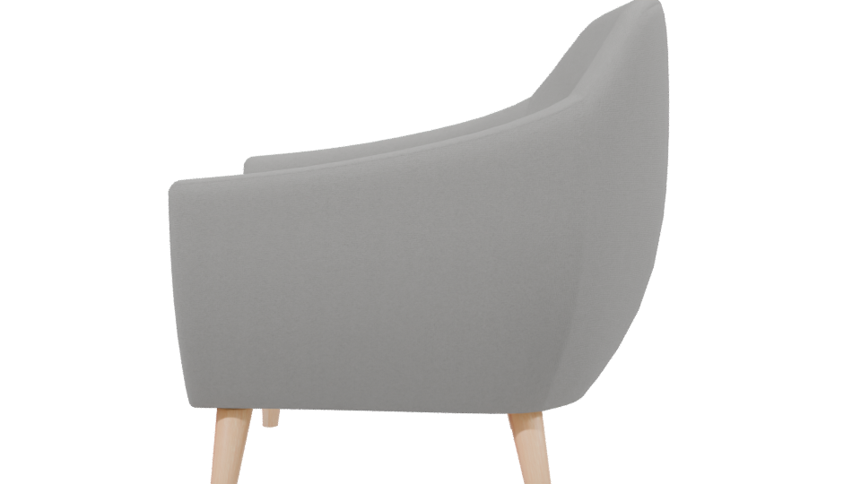 Light Gray Armchair 3D Model - Professional 3D Model Render 2