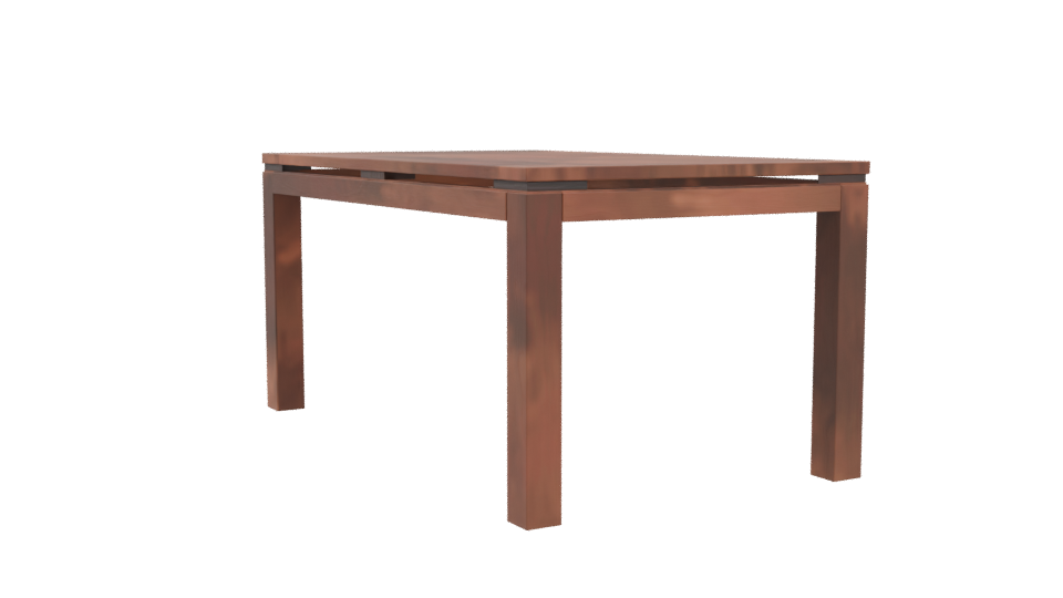 Modern Wooden Table Model 3D - Professional 3D Model Render 4