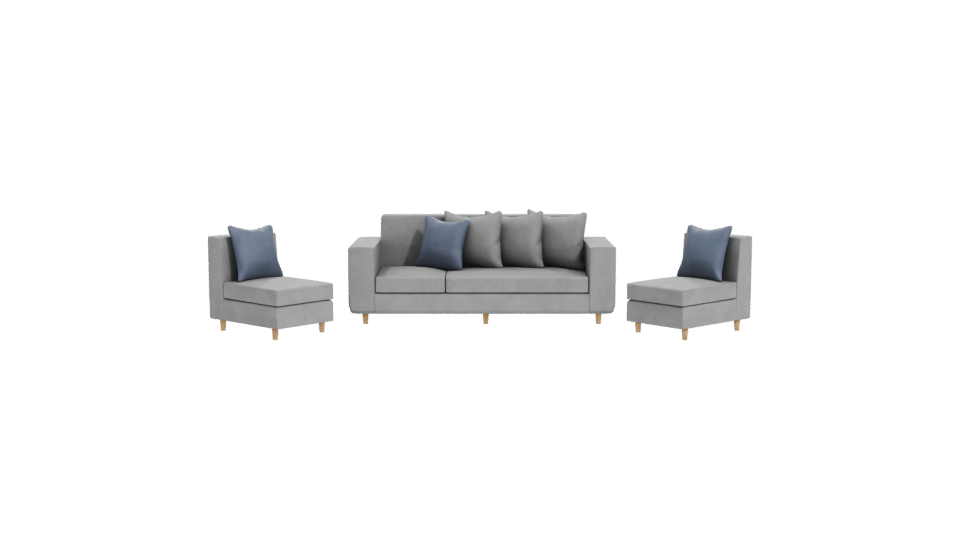 Living Room Sofa Set 3D - Professional 3D Model Render 11