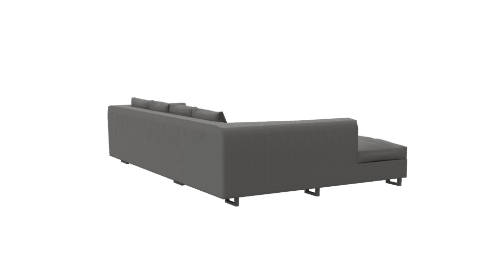 Contemporary L-Shaped Sofa Model - Professional 3D Model Render 7