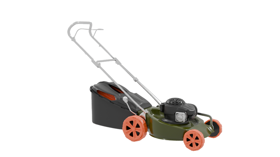 Realistic Lawn Mower 3D Model - Professional 3D Model Render 9