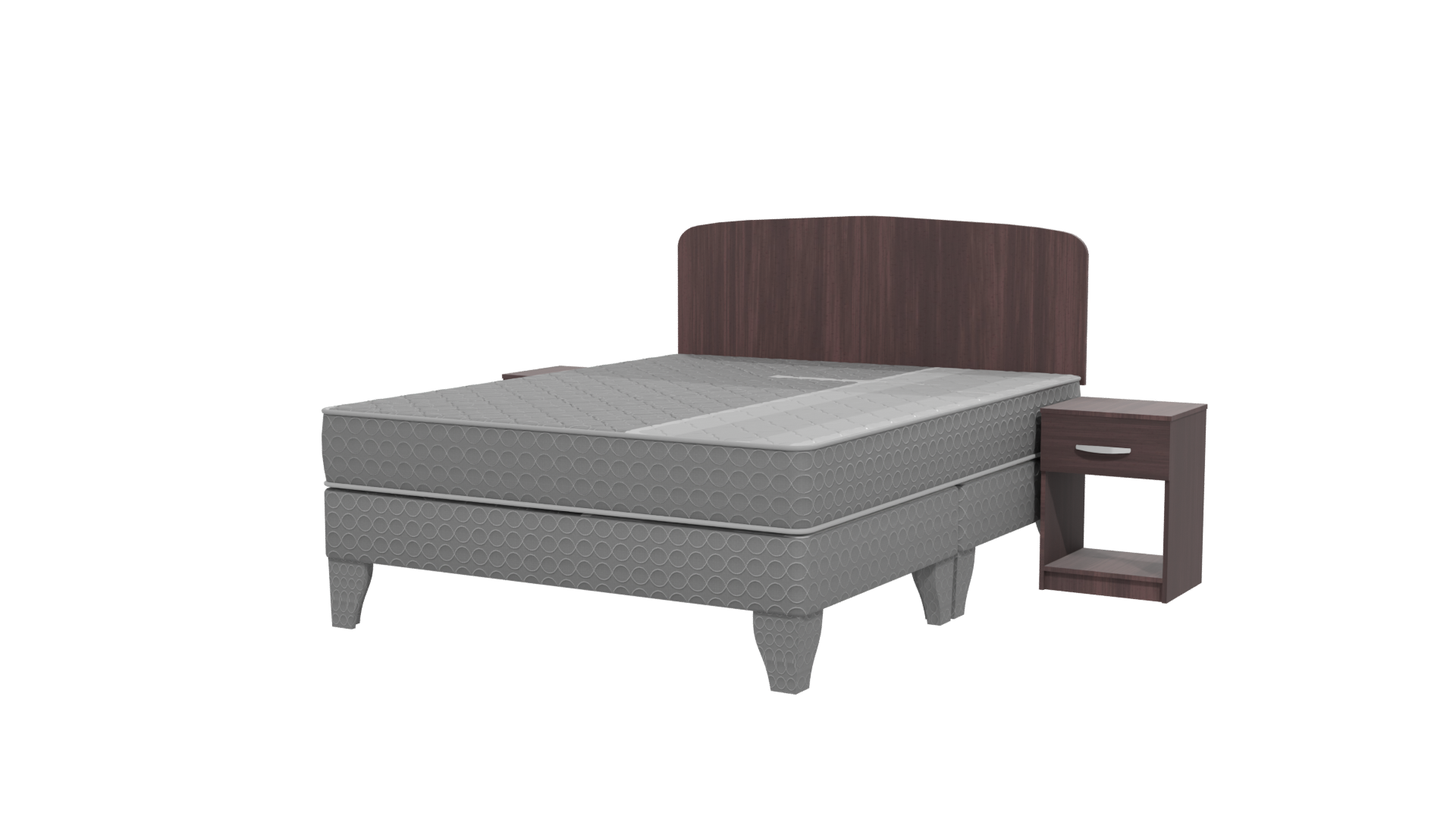 Stylish Modern Bed 3D Model - Professional 3D Model Render 12