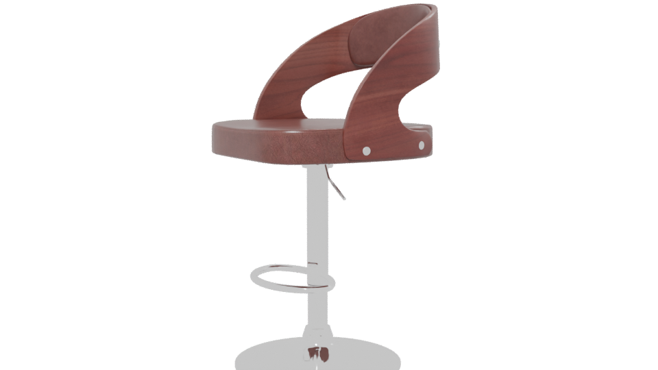 Stylish Modern Bar Stool 3D - Professional 3D Model Render 13