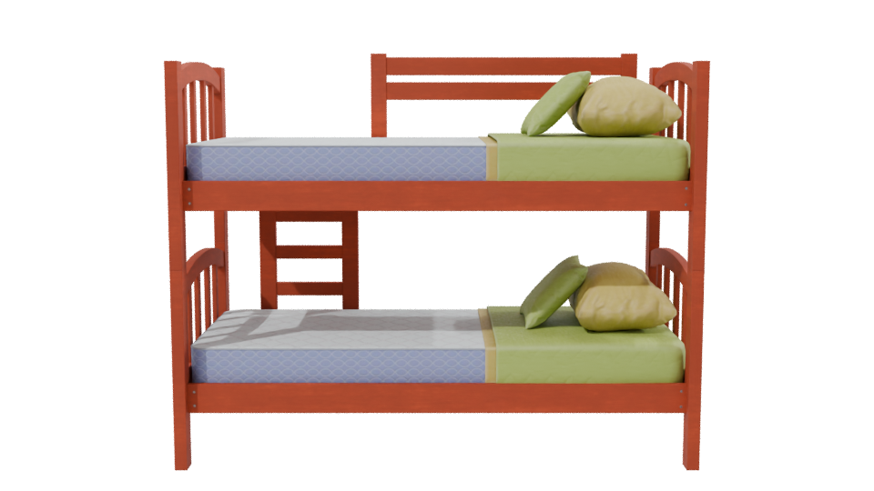 Stylish Bunk Bed 3D Model - Professional 3D Model Render 2