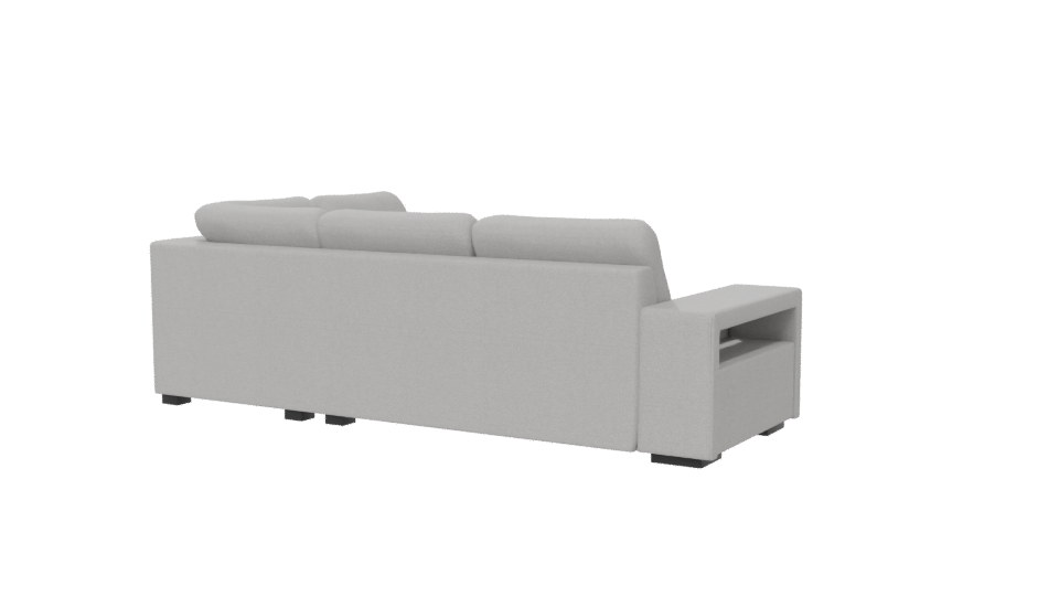 Stylish L-Shaped Sofa Model - Professional 3D Model Render 6