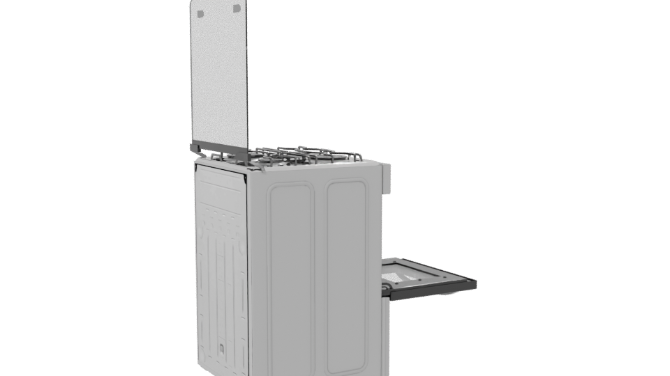 Stylish Gas Stove Oven Model - Professional 3D Model Render 7