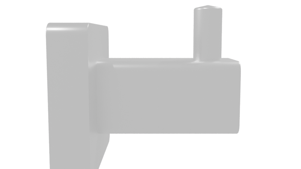 Stylish Minimalist Wall Hook Model - Professional 3D Model Render 8