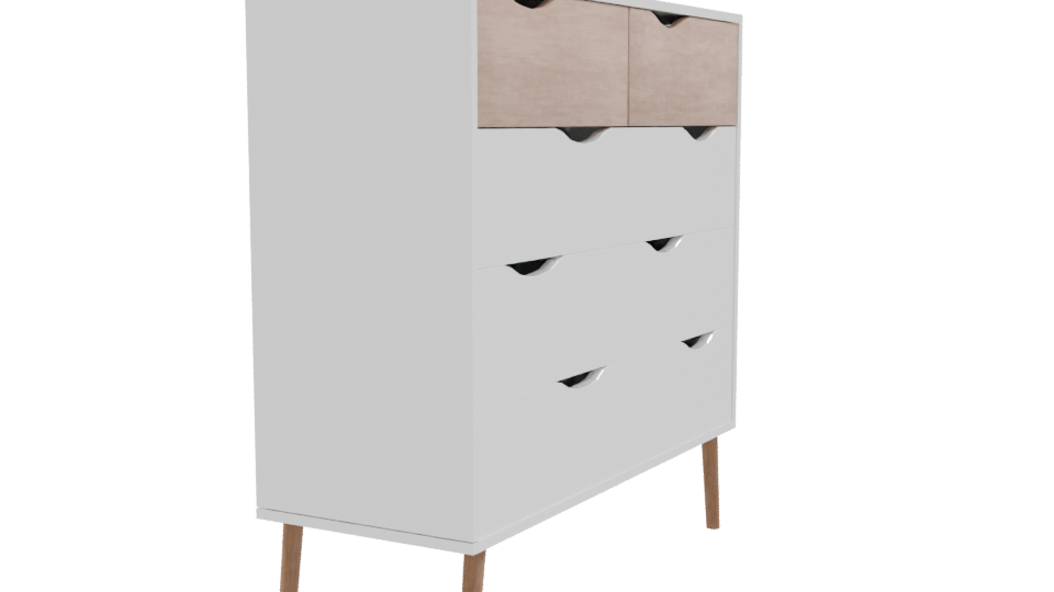 Stylish Modern Chest of Drawers 3D - Professional 3D Model Render 9