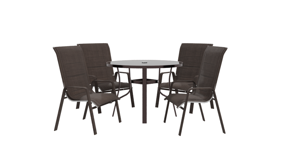 Stylish Outdoor Dining Set 3D - Professional 3D Model Render 11