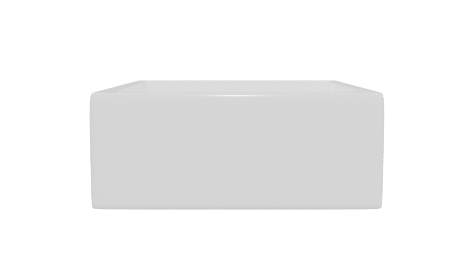 Minimalist Ceramic Sink Model - Professional 3D Model Render 5