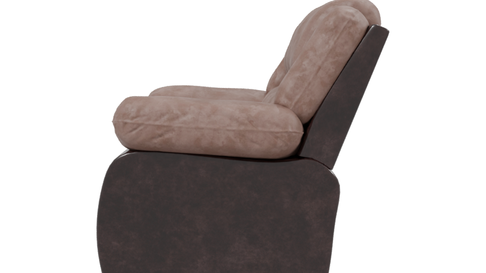 Stylish Reclining Armchair Model - Professional 3D Model Render 2
