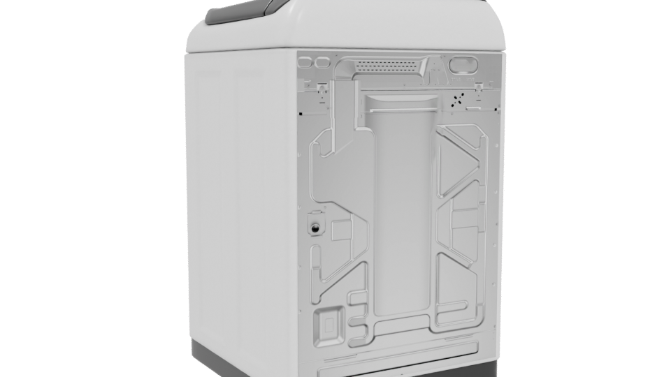 High-Efficiency Washing Machine Model - Professional 3D Model Render 4