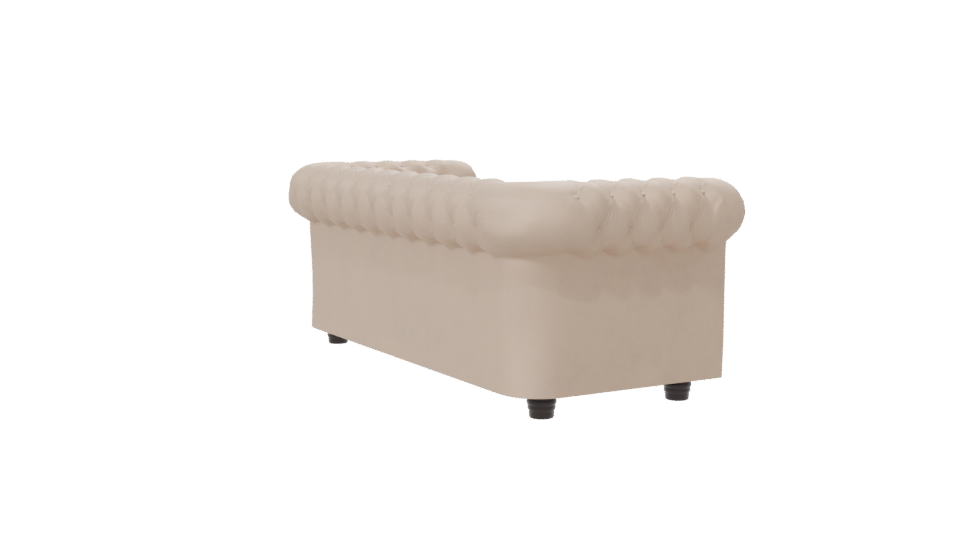 Elegant Classic Tufted Sofa 3D Model - Professional 3D Model Render 7