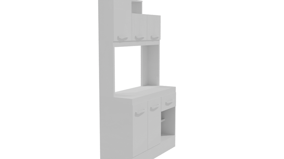 Stylish Modular Kitchen Cabinet - Professional 3D Model Render 9