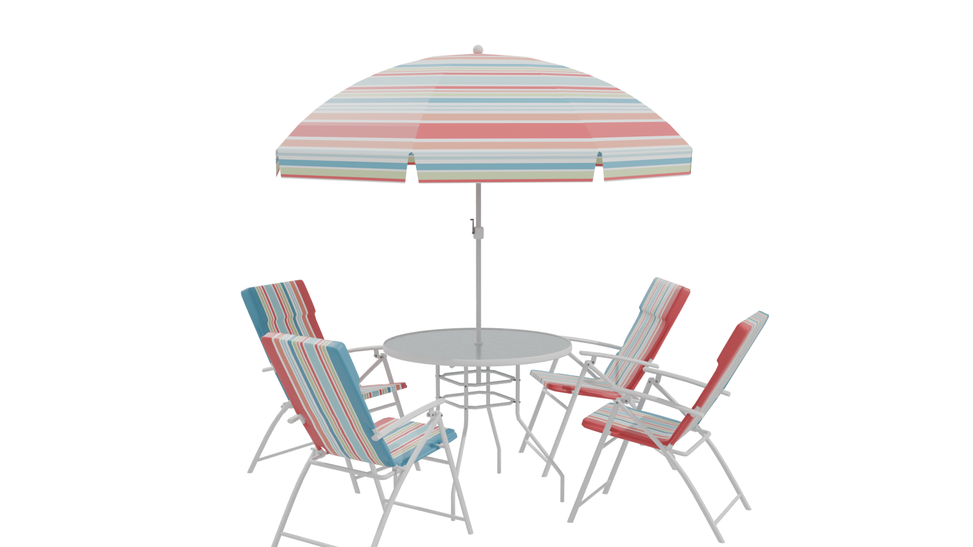 Colorful Outdoor Patio Set 3D - Professional 3D Model Render 10