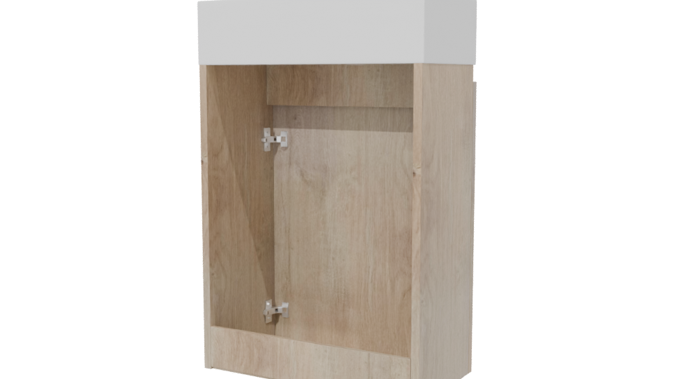 Minimalist Wooden Box Model - Professional 3D Model Render 6