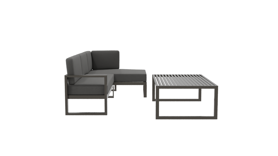 Contemporary Outdoor Sectional Sofa Set 3D Model - Professional 3D Model Render 8