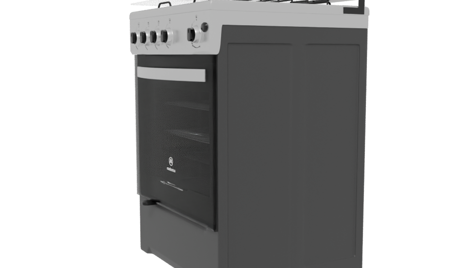 Stylish Kitchen Gas Oven Model - Professional 3D Model Render 13
