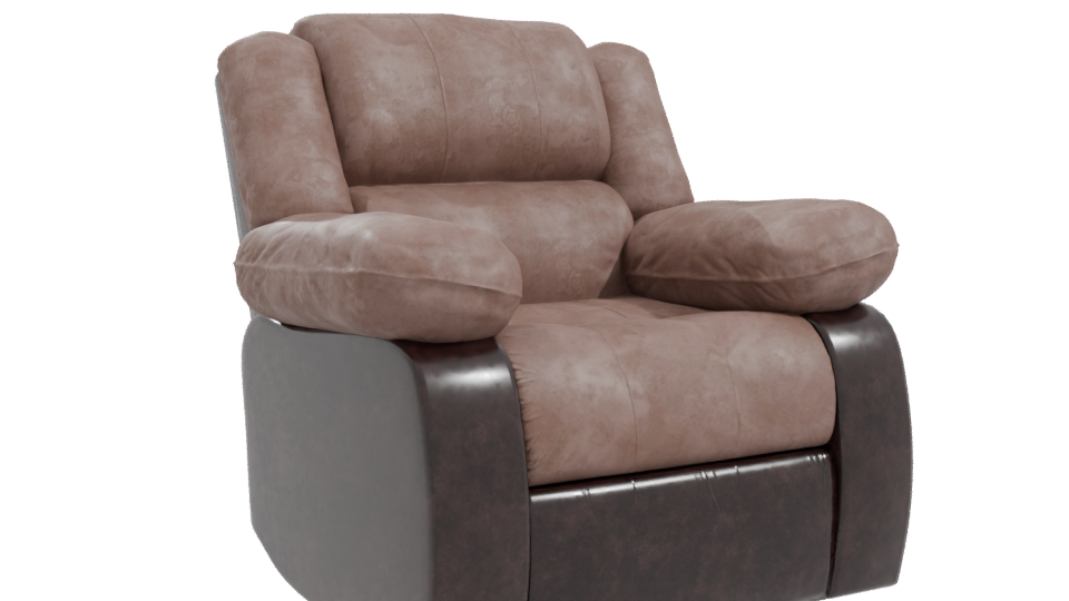 Stylish Reclining Armchair Model - Professional 3D Model Render 10