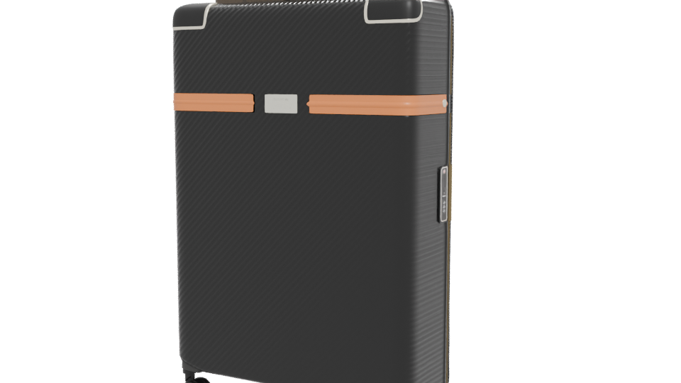 Stylish Hard Shell Luggage Model - Professional 3D Model Render 12