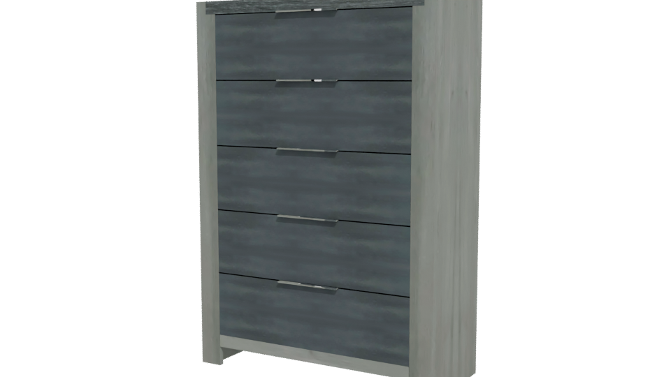 Contemporary Vertical Drawer Cabinet 3D Model - Professional 3D Model Render 12