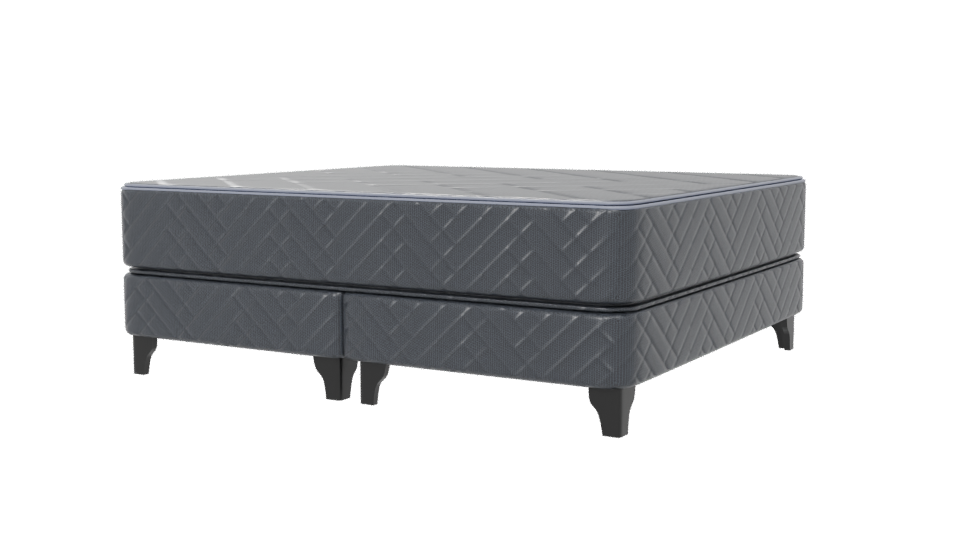 Stylish King Size Bed Model - Professional 3D Model Render 6