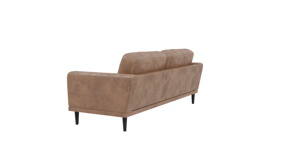 Stylish Leather Sofa Model - Professional 3D Model Render 3