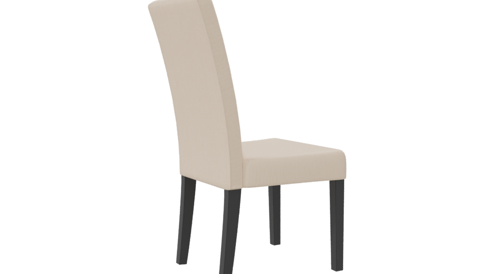 Minimalist Fabric Dining Chair Model - Professional 3D Model Render 7