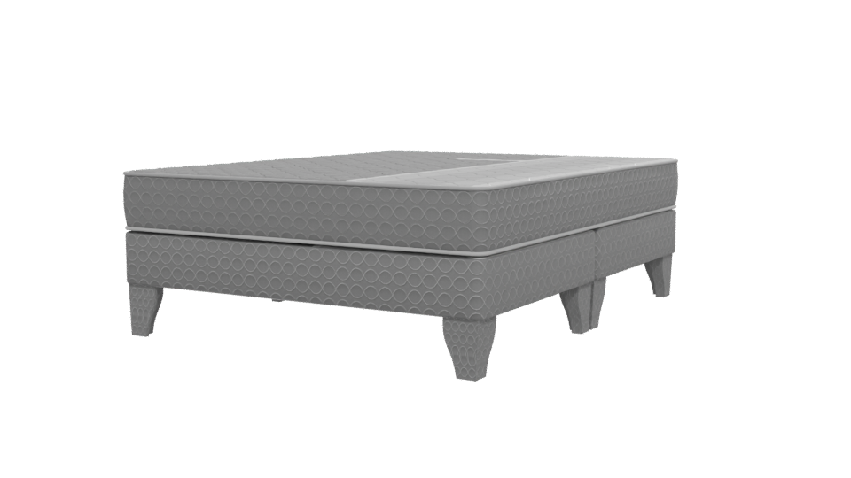 Stylish Modern Mattress with Wooden Legs 3D Model - Professional 3D Model Render 12
