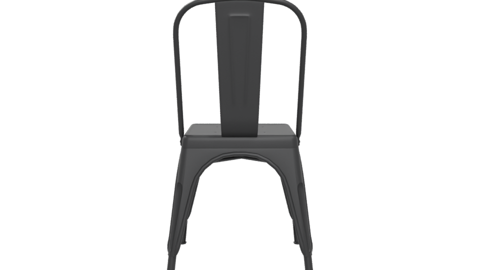 Industrial Metal Dining Chair 3D - Professional 3D Model Render 5