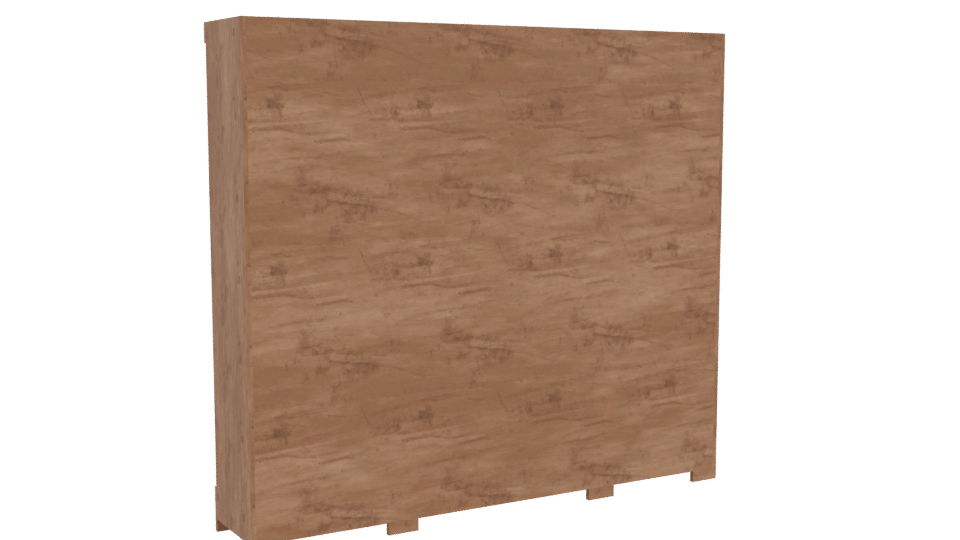 Contemporary Wooden Cabinet Model - Professional 3D Model Render 4