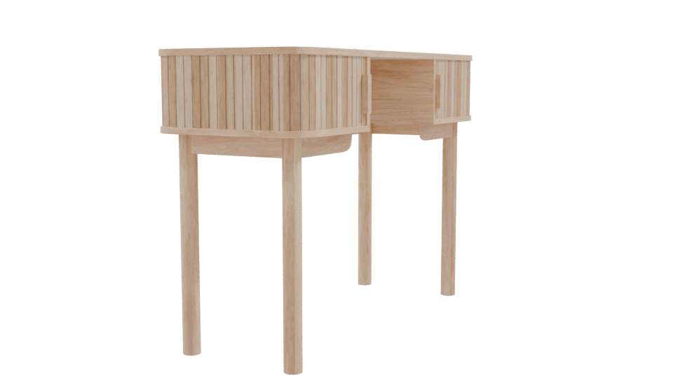 Stylish Wooden Desk Model 3D - Professional 3D Model Render 9