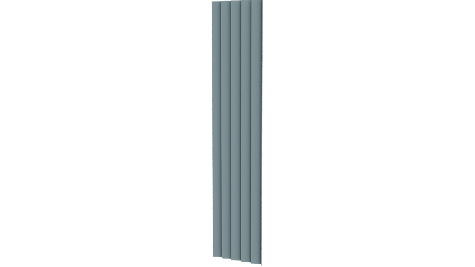 Stylized Vertical Slat Decorative Panel 3D Model - Professional 3D Model Render 12