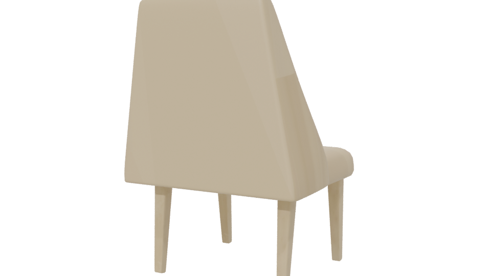 Minimalist Fabric Dining Chair 3D - Professional 3D Model Render 6
